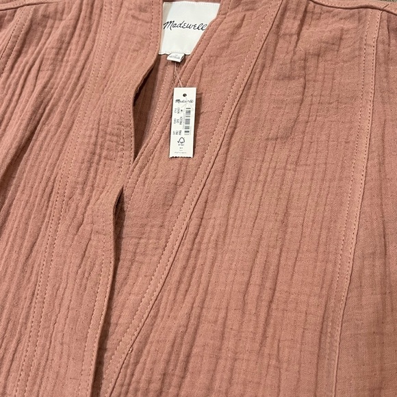 NWT Madewell Medium Lightspun Robe Jacket Lightweight Oversized Cotton Coat - Picture 8 of 10